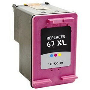 HP No. 67XL (3YM58AN) High Capacity Remanufactured Color Ink Cartridge